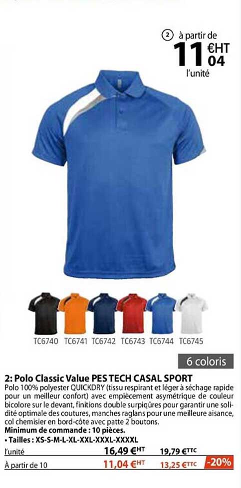 polo classic value pes tech casal sport
