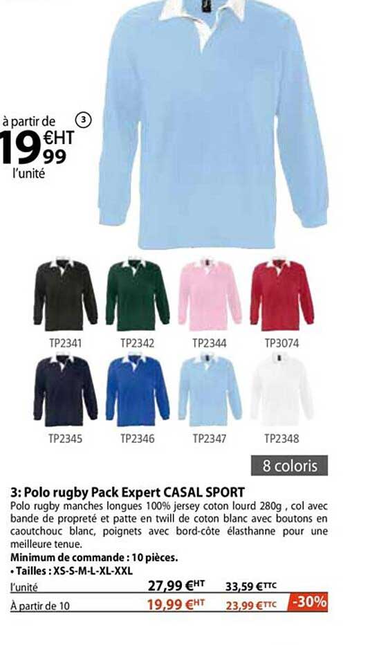 polo rugby pack expert casal sport