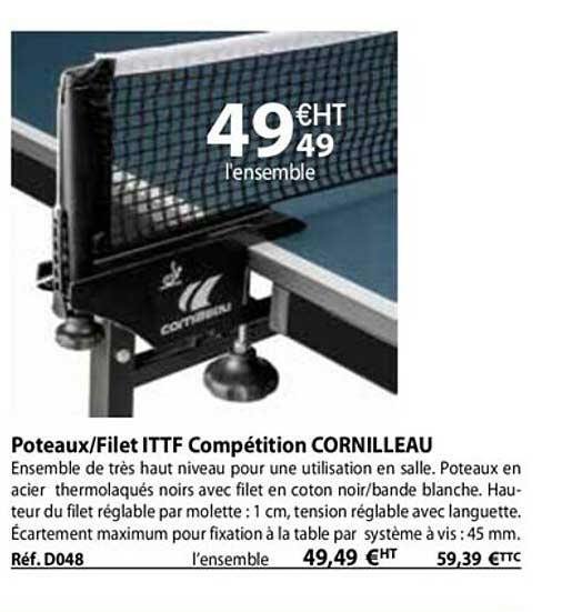 poteaux - filet ittf compétition cornilleau