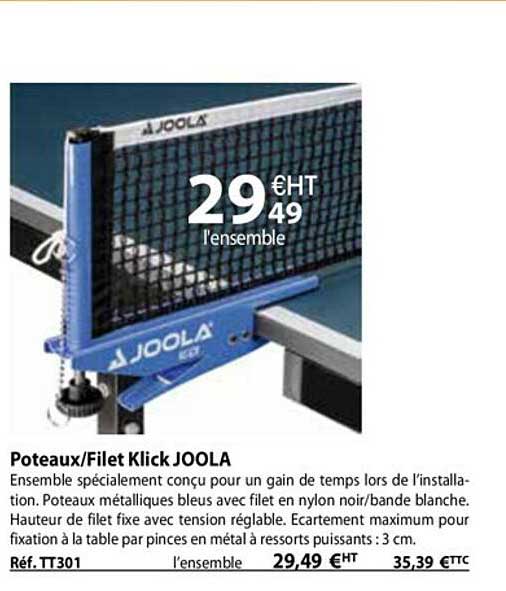 poteaux - filet klick joola