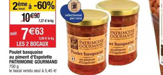 poulet basquaise au piment d'espelette patrimoine gourmand
