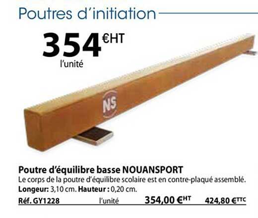 poutre d'équilibre basse nouansport