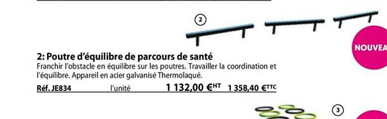 poutre d'équilibre de parcours de santé