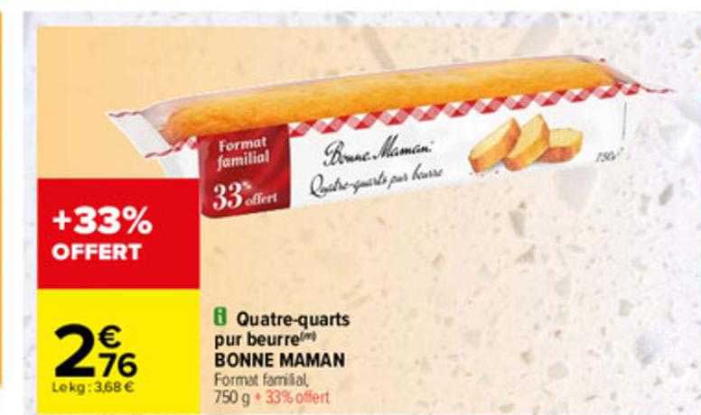 quatre-quarts pur beurre bonne maman