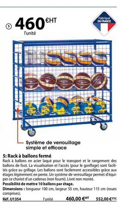 rack à ballons fermé