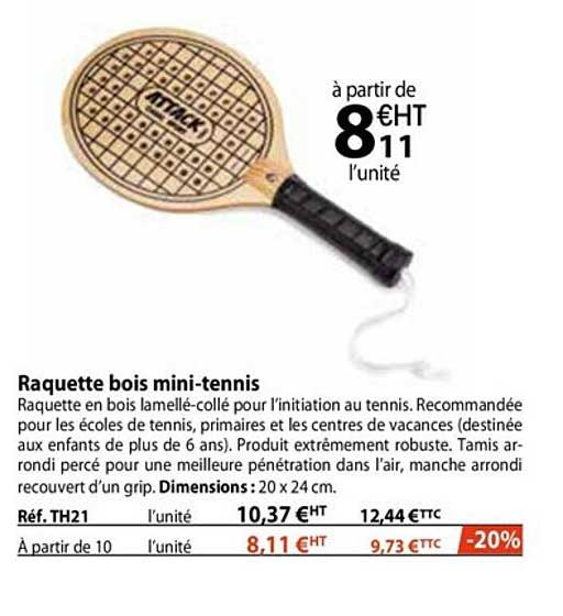 raquette bois mini-tennis