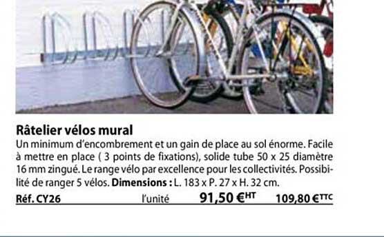 râtelier vélos mural