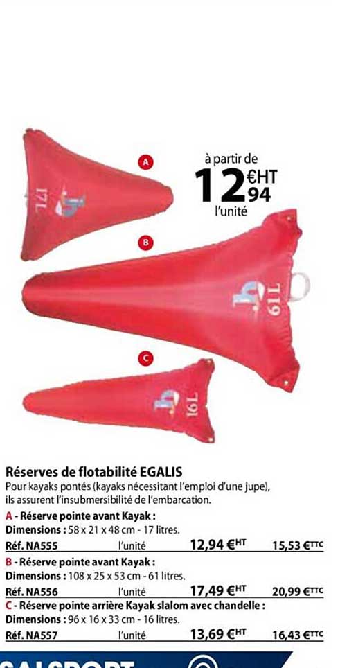 réserves de flotabilité egalis