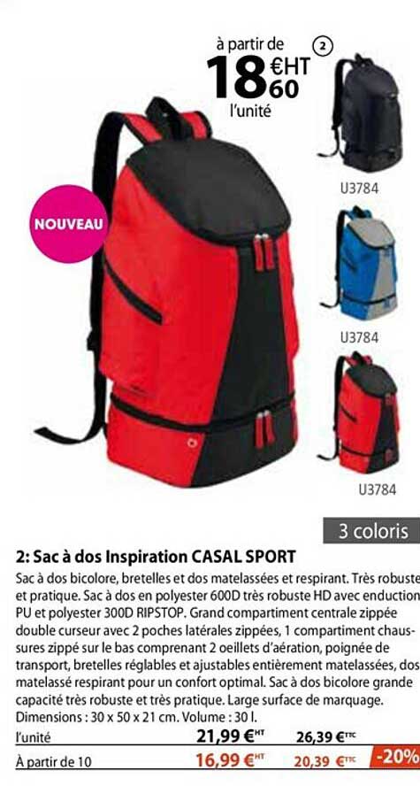 sac à dos inspiration casal sport