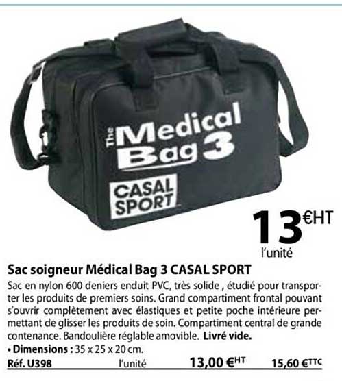 sac soigneur médical bag 3 casal sport