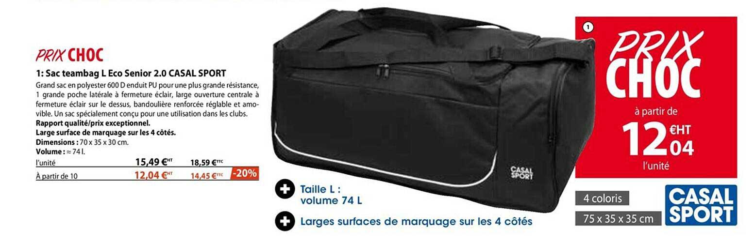 sac teambag l éco senior 2.0 casal sport