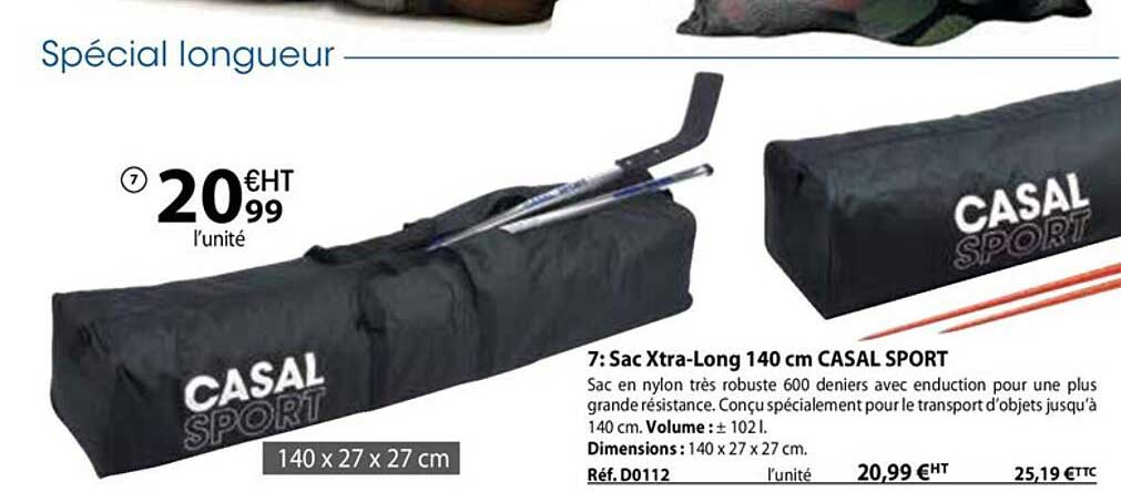 sac xtra-long 140 cm casal sport