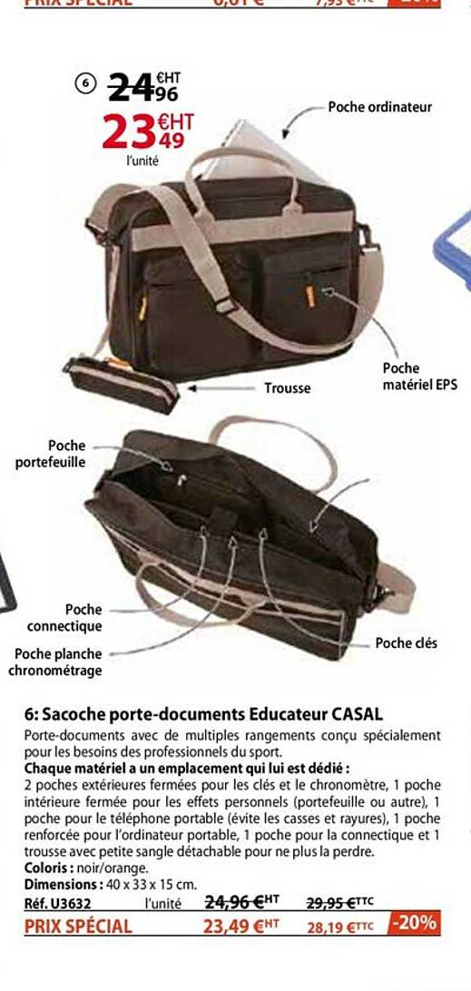 sacoche porte-documents éducateur casal