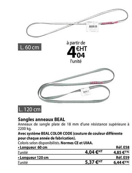 sangles anneaux beal