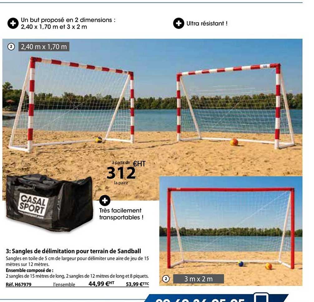 sangles de délimitation pour terrain de sandball
