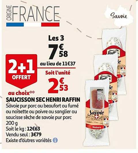 saucisson sec henri raffin