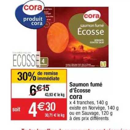 saumon fumé d'écosse cora