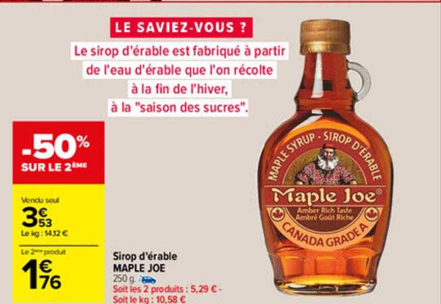 sirop d'érable maple joe