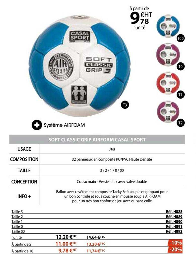 soft classic grip airfoam casal sport