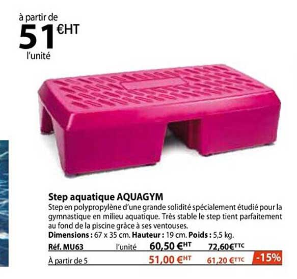 step aquatique aquagym