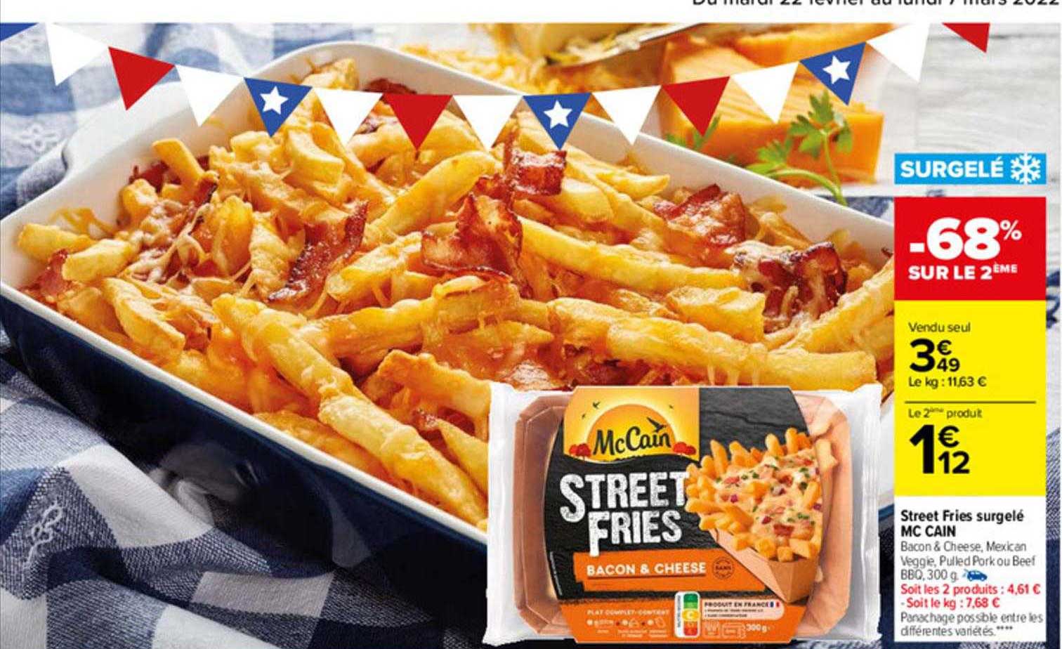 street fries surgelé mc cain