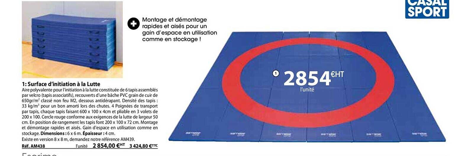 surface d'initiation à la lutte