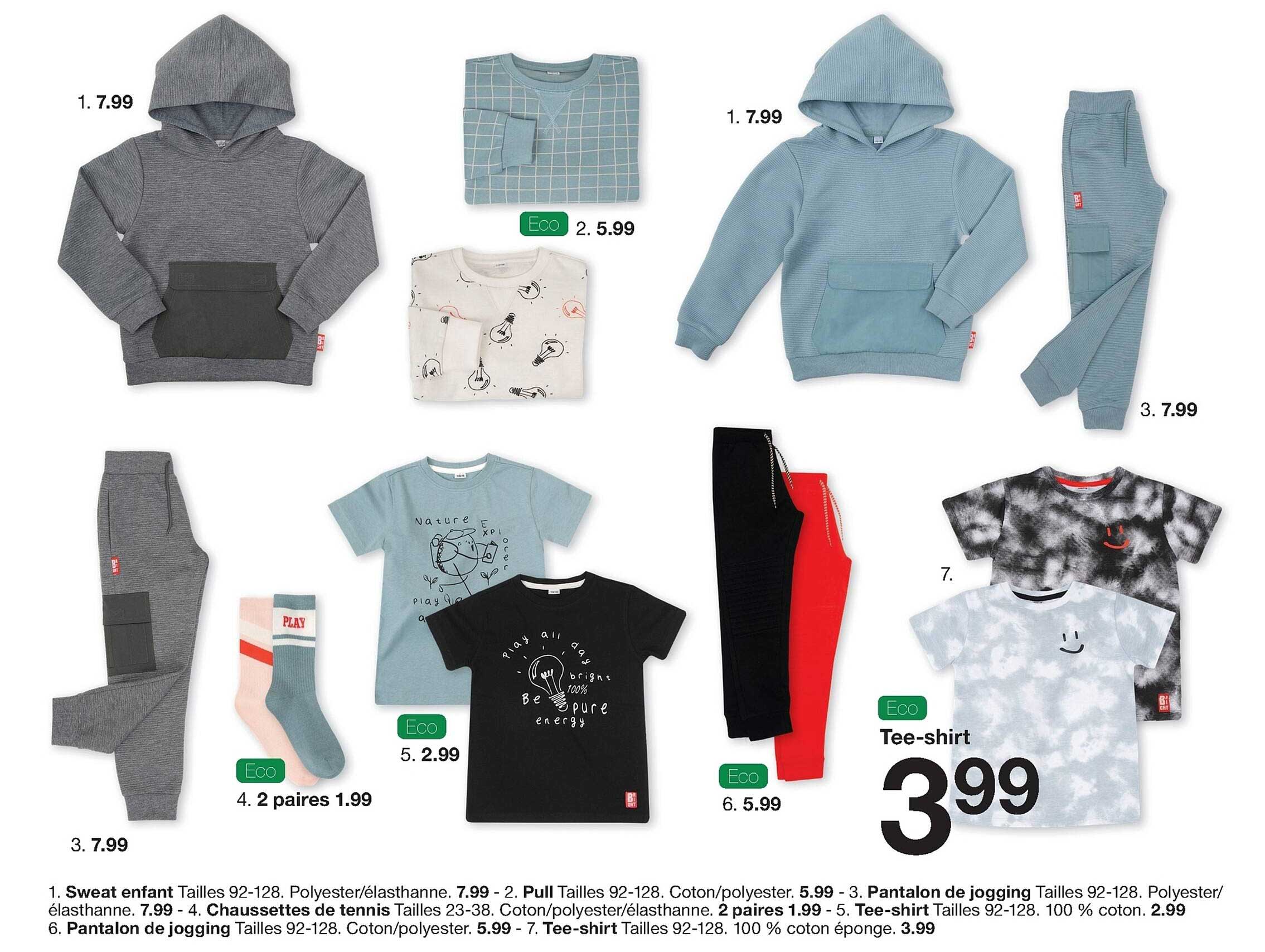 Sweat Enfant, Pull, Pantalon De Jogging, Chaussettes De Tennis, Tee-shirt, Pantalon De Jogging, Tee-shirt