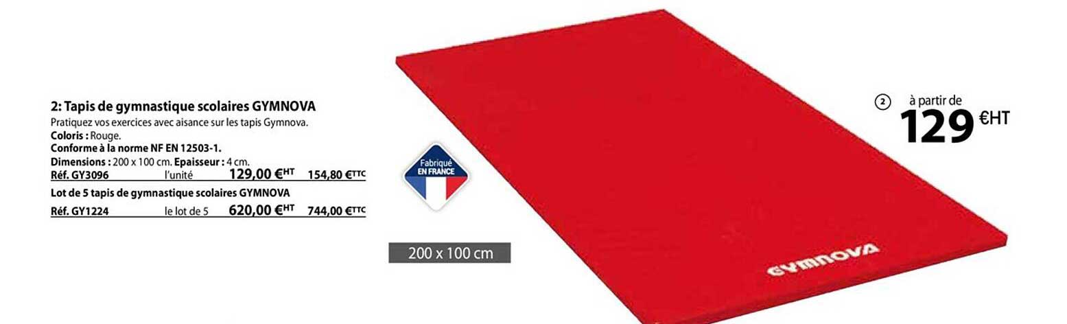 tapis de gymnastique scolaires gymnova