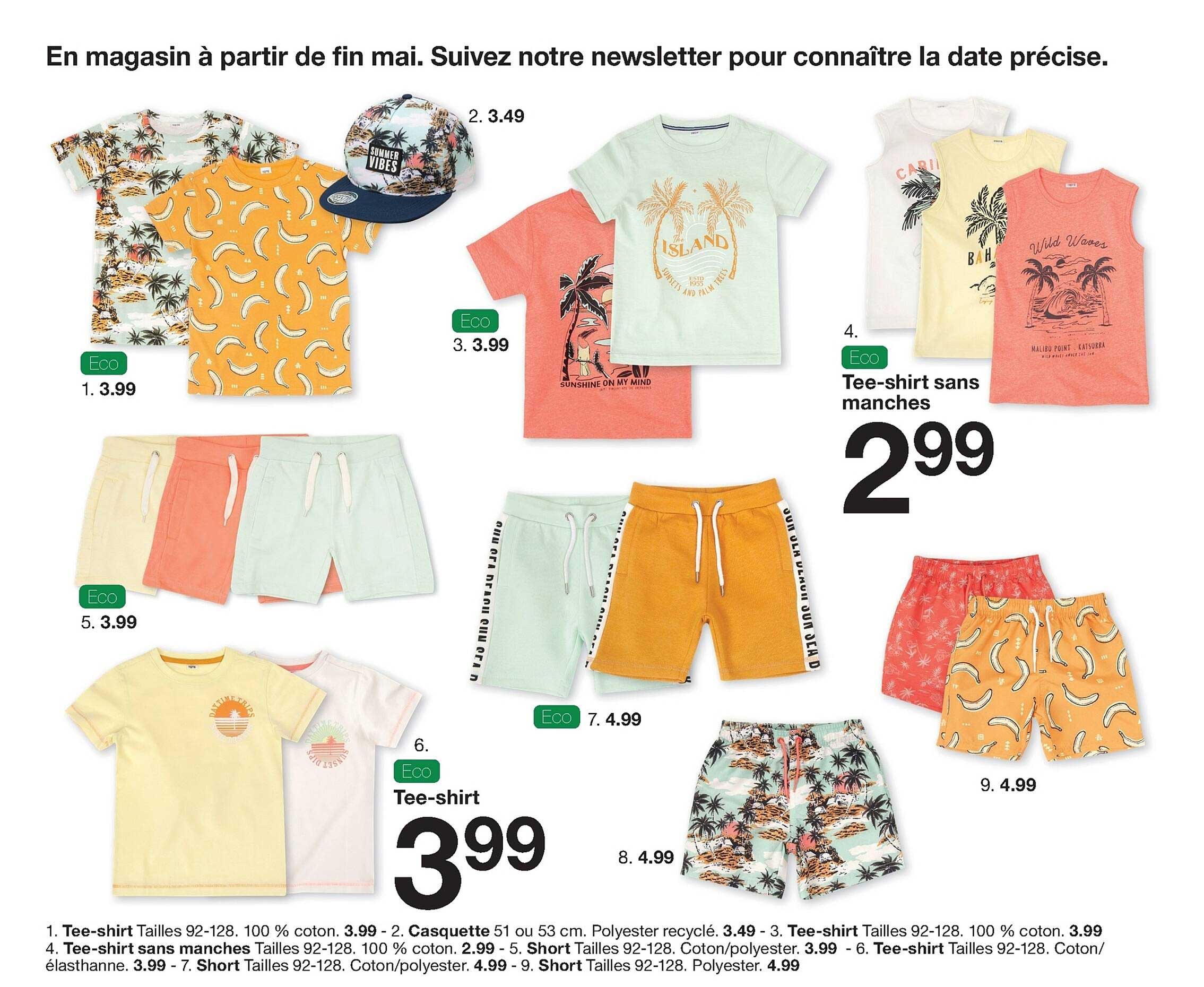 tee-shirt, casquette, tee-shirt, tee-shirt sans manches, short, tee-shirt, short