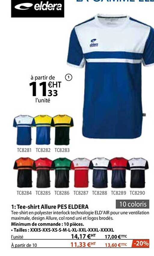 tee-shirt allure pes eldera