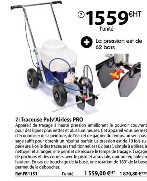 traceuse pulv'airless pro
