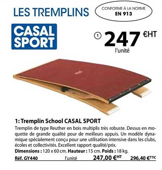 tremplin school casal sport