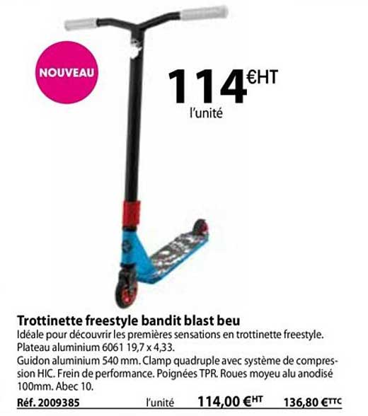 trottinette frestyle bandit blast beu