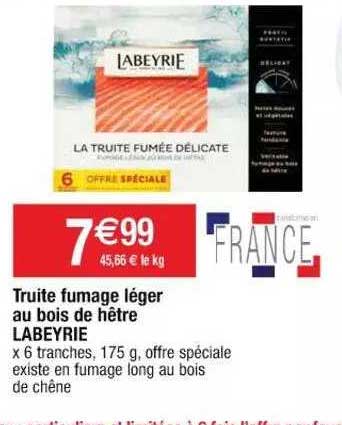 truite fumage léger au bois de hêtre labeyrie