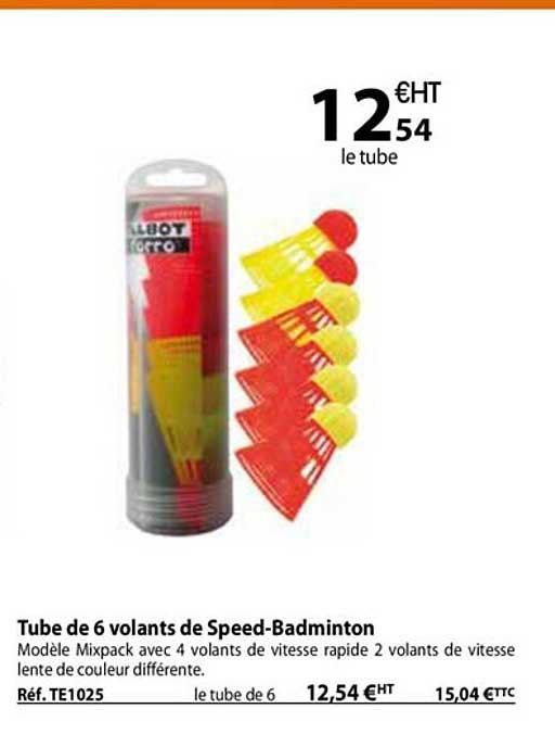 Tube De 6 Volants De Speed-badminton