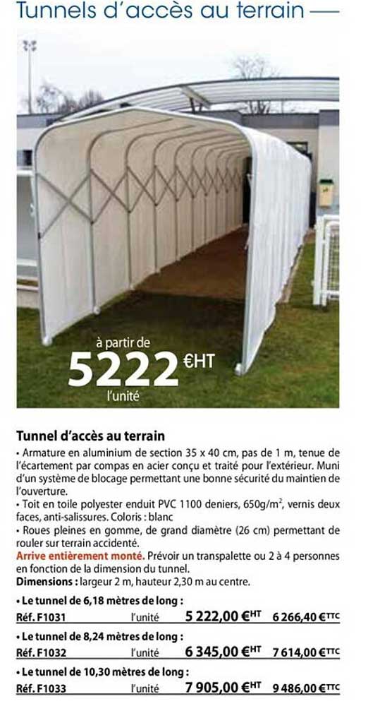 tunnel d'accès au terrain