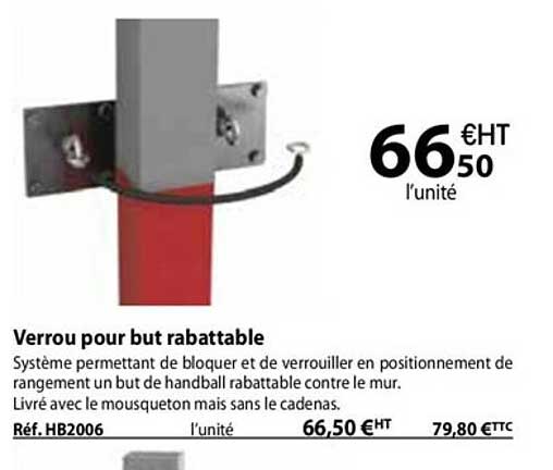 verrou pour but rabattable