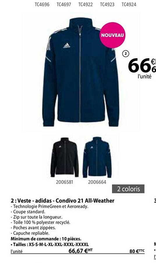 veste - adidas - condivo 21 all-weather