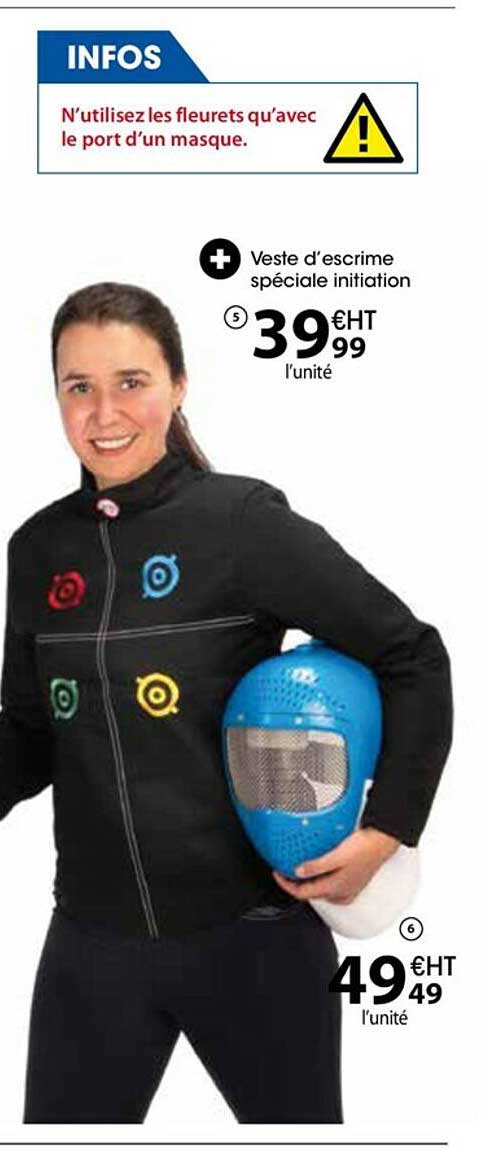 veste d'escrime spéciale initiation