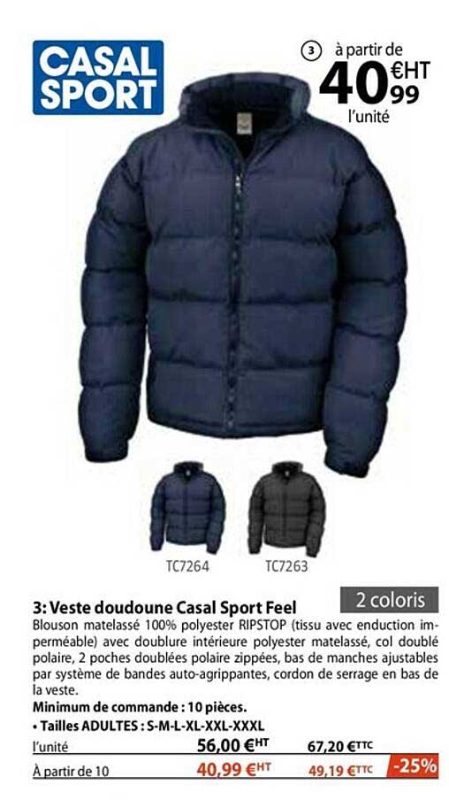 veste doudoune casal sport feel