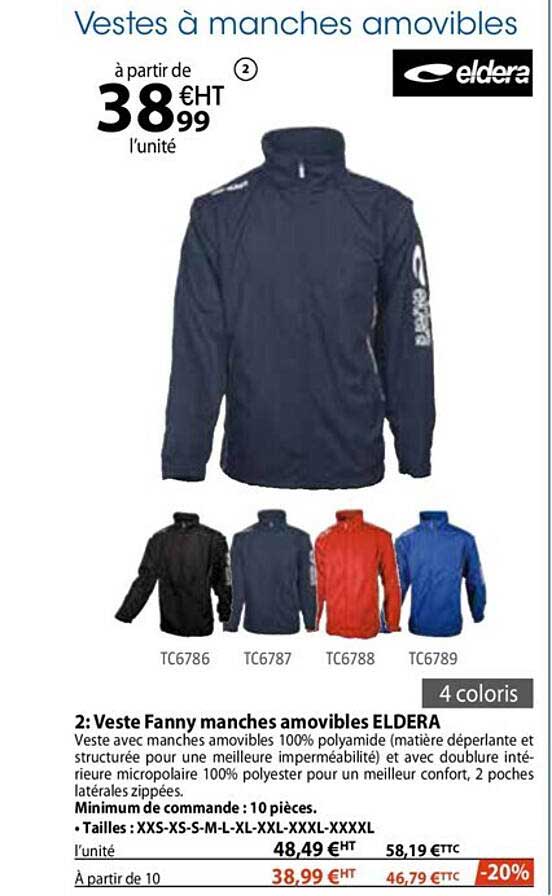 veste fanny manches amovibles eldera
