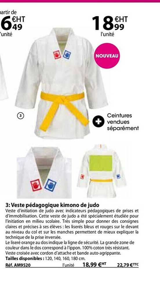 veste pédagogique kimono de judo