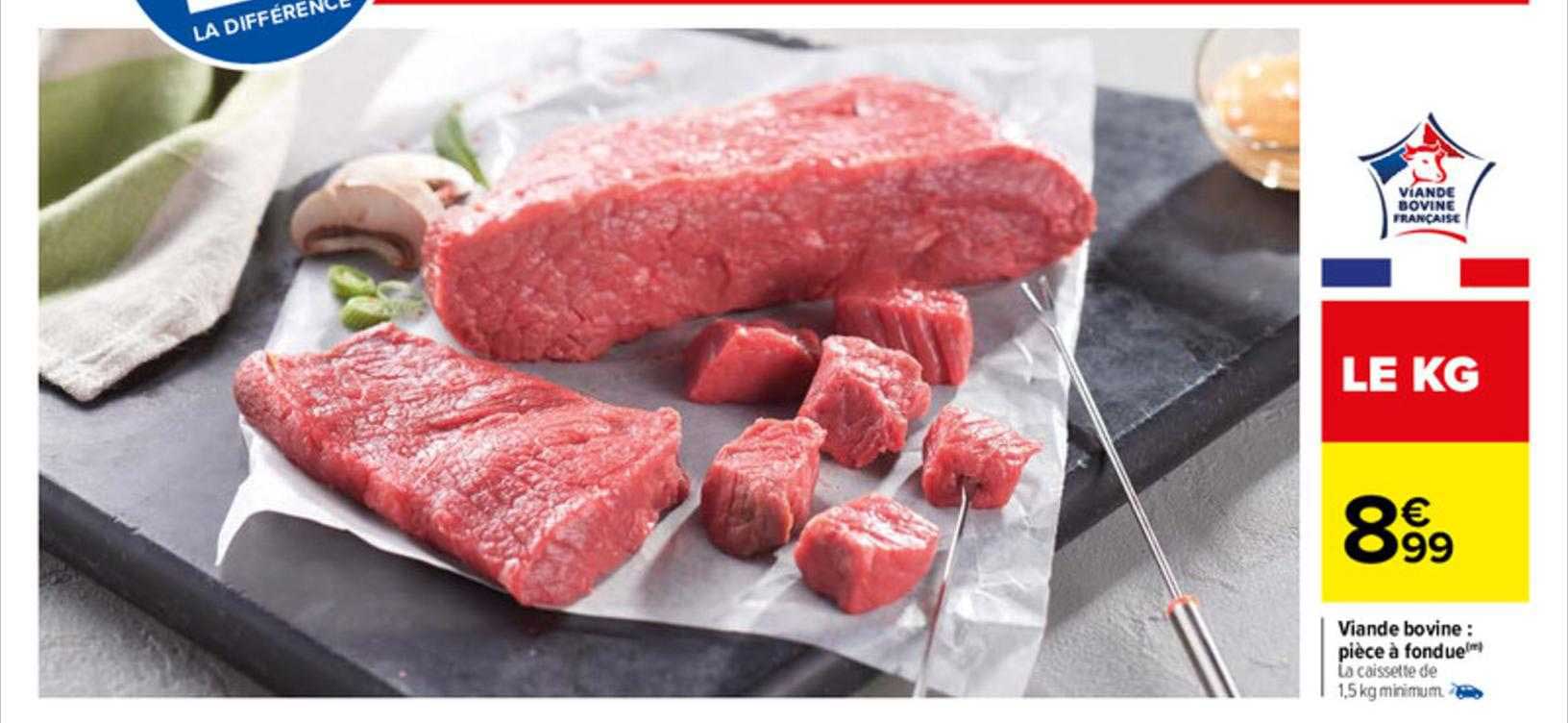 Viande Bovine : Pièce à Fondue