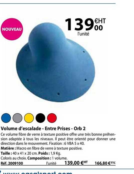 volume d'escalade - entre prises - orb 2