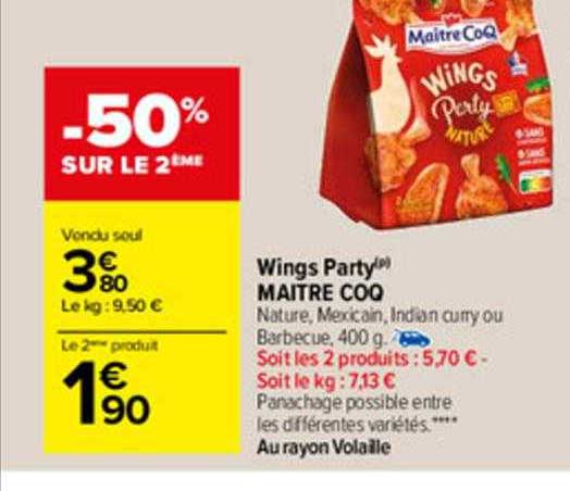 wings party maître coq