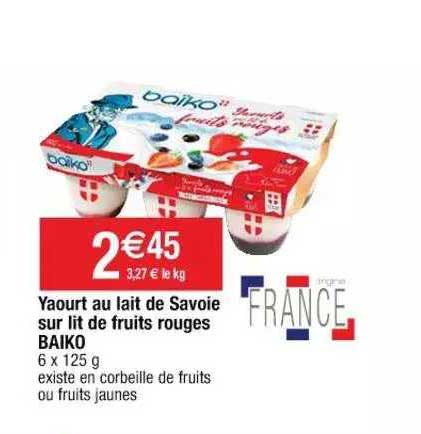 Yaourt Au Lait De Savoie Sur Lit De Fruits Rouges Baïko