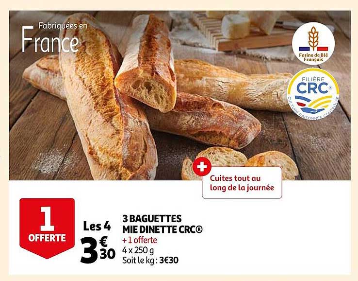 3 baguettes mie dinette crc