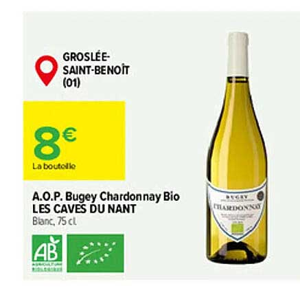a.o.p. bugey chardonnay bio les caves du nant