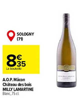 a.o.p. mâcon château des bois milly lamartine