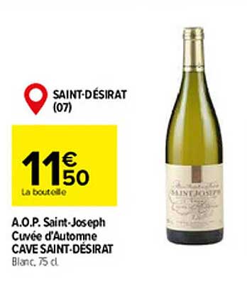 a.o.p. saint-joseph cuvée d'automne cave saint-désirat